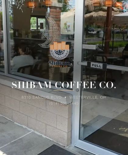 Reel still: Shibam Coffee Co. storefront in Westerville, Ohio