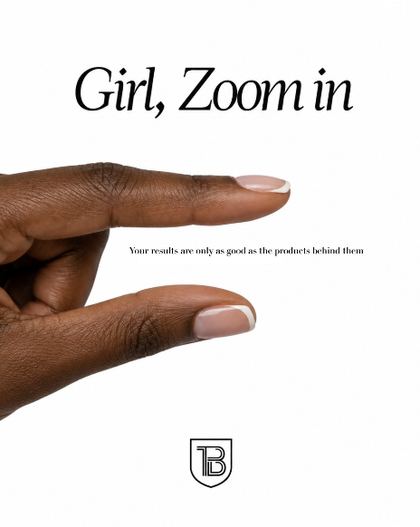 Carousel cover: Girl, Zoom in, with a close-up of a manicured hand