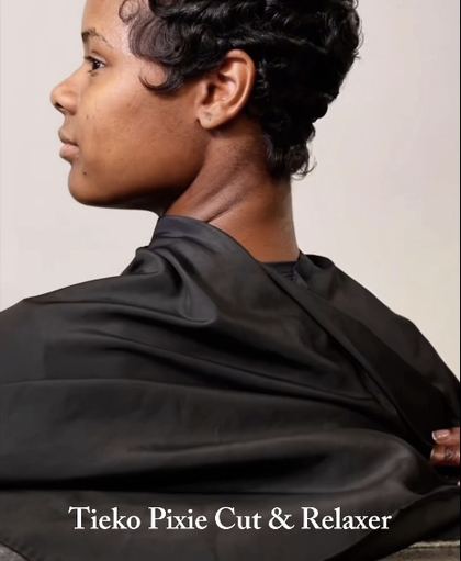 Reel still: Tieko pixie cut and relaxer, side profile